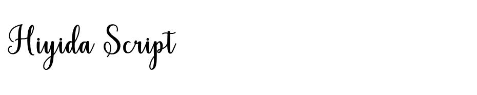 Hiyida Script font